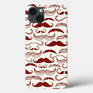Mustache patroon, retro-stijl 3 Case-Mate iPhone case
