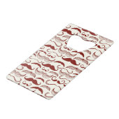 Mustache patroon, retro-stijl 3 creditkaart flessenopener (Achterkant Gekanteld)