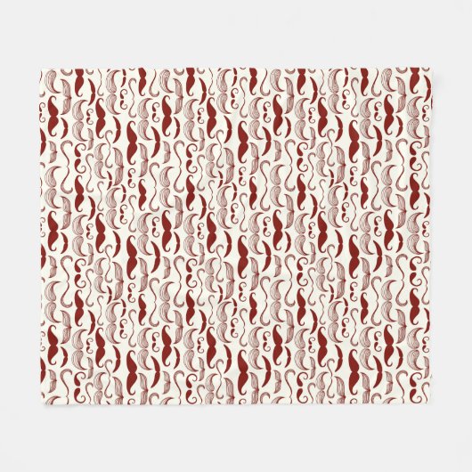 Mustache patroon, retro-stijl 3 fleece deken (Voorkant (Horizontaal))