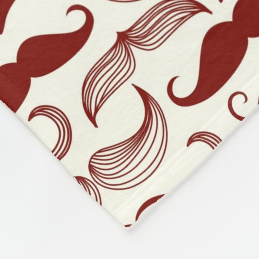 Mustache patroon, retro-stijl 3 fleece deken (Hoek)