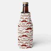 Mustache patroon, retro-stijl 3 flesjeskoeler (Fles Voorkant)
