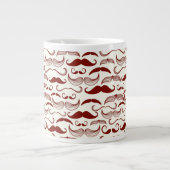 Mustache patroon, retro-stijl 3 grote koffiekop (Voorkant)