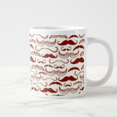 Mustache patroon, retro-stijl 3 grote koffiekop (Rechts)