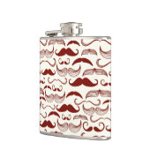 Mustache patroon, retro-stijl 3 heupfles (Links)