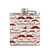 Mustache patroon, retro-stijl 3 heupfles (Achterkant)