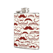 Mustache patroon, retro-stijl 3 heupfles (Links)