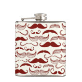 Mustache patroon, retro-stijl 3 heupfles (Voorkant)