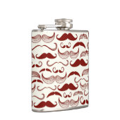 Mustache patroon, retro-stijl 3 heupfles (Rechts)