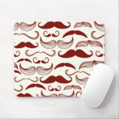 Mustache patroon, retro-stijl 3 muismat (Met muis)