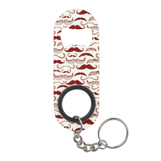 Mustache patroon, retro-stijl 3 sleutelhanger flessenopener (Achterkant)