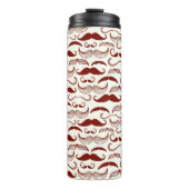 Mustache patroon, retro-stijl 3 thermosbeker (Voorkant)