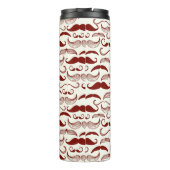 Mustache patroon, retro-stijl 3 thermosbeker (Achterkant)