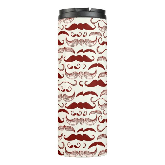 Mustache patroon, retro-stijl 3 thermosbeker (Achterkant)