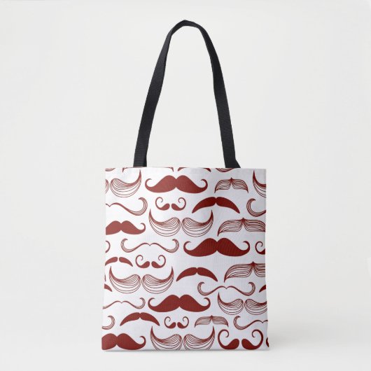 Mustache patroon, retro-stijl 3 tote bag (Voorkant)