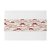 Mustache patroon, retro-stijl 3 uitnodigingen wikkel (Achterkant Voorbeeld)