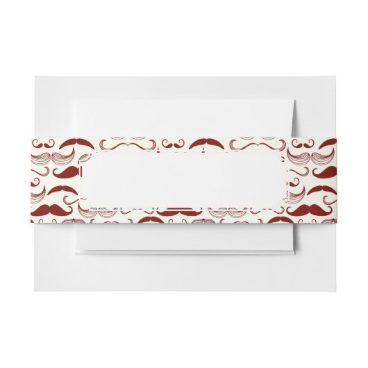 Mustache patroon, retro-stijl 3 uitnodigingen wikkel (Voorkant Voorbeeld)