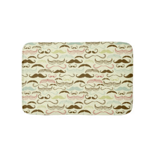 Mustache patroon, retro-stijl 4 badmat