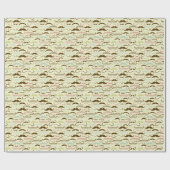 Mustache patroon, retro-stijl 4 cadeaupapier (Vlak)