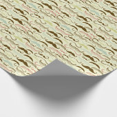 Mustache patroon, retro-stijl 4 cadeaupapier (Hoek)