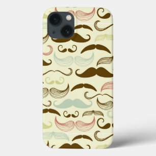 Mustache patroon, retro-stijl 4 Case-Mate iPhone case