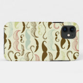 Mustache patroon, retro-stijl 4 Case-Mate iPhone case (Achterkant (horizontaal))