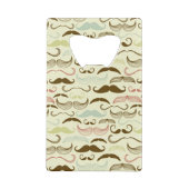 Mustache patroon, retro-stijl 4 creditkaart flessenopener (Achterkant)