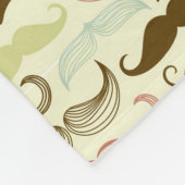 Mustache patroon, retro-stijl 4 fleece deken (Hoek)