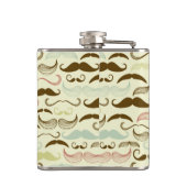 Mustache patroon, retro-stijl 4 heupfles (Achterkant)