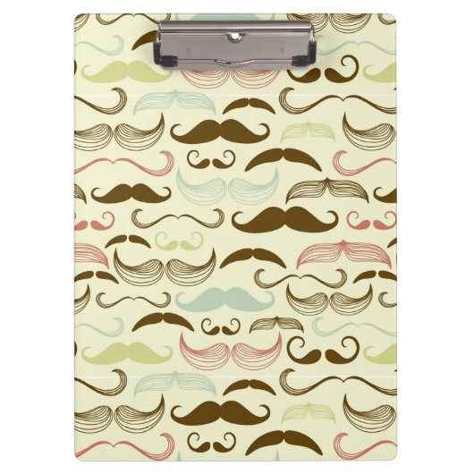 Mustache patroon, retro-stijl 4 klembord (Voorkant)