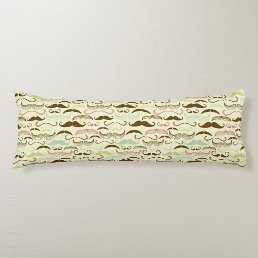 Mustache patroon, retro-stijl 4 lichaamskussen (Voorkant)