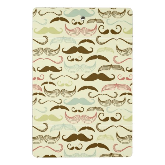 Mustache patroon, retro-stijl 4 mini klembord (Achterkant)
