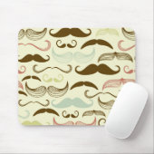 Mustache patroon, retro-stijl 4 muismat (Met muis)