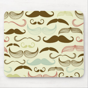 Mustache patroon, retro-stijl 4 muismat