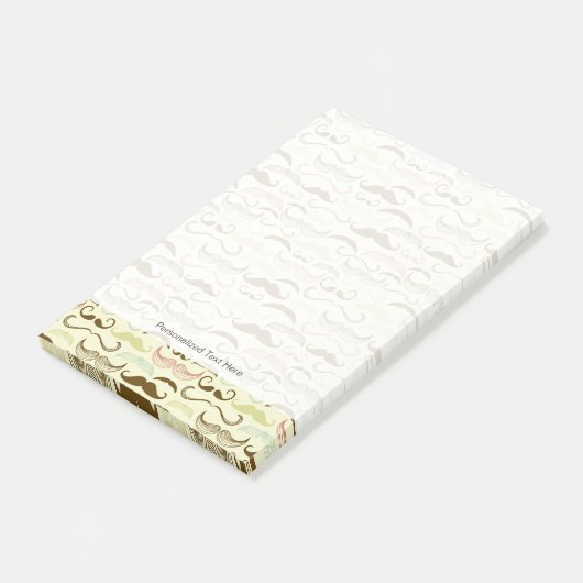 Mustache patroon, retro-stijl 4 post-it® notes (Schuin)