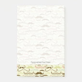 Mustache patroon, retro-stijl 4 post-it® notes (Voorkant)