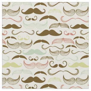 Mustache patroon, retro-stijl 4 stof