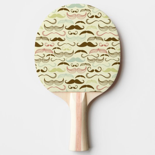 Mustache patroon, retro-stijl 4 tafeltennisbatje (Voorkant)