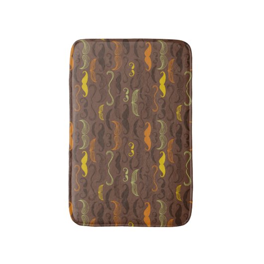 Mustache patroon, retro stijl 5 badmat (Voorkant Verticaal)