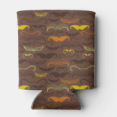 Mustache patroon, retro-stijl 5 blikjeskoeler (Achterkant)