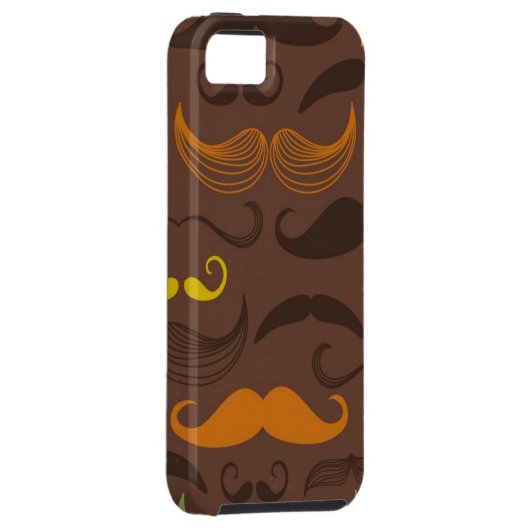 Mustache patroon, retro stijl 5 Case-Mate iPhone case (Back/Rechts)