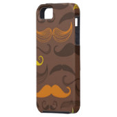 Mustache patroon, retro stijl 5 Case-Mate iPhone case (Achterkant Links)