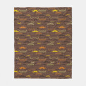 Mustache patroon, retro stijl 5 fleece deken (Voorkant)