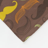 Mustache patroon, retro stijl 5 fleece deken (Hoek)