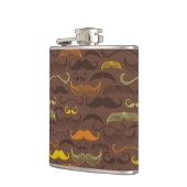 Mustache patroon, retro stijl 5 heupfles (Links)