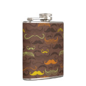 Mustache patroon, retro stijl 5 heupfles (Rechts)