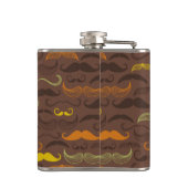 Mustache patroon, retro stijl 5 heupfles (Achterkant)