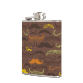 Mustache patroon, retro stijl 5 heupfles (Links)