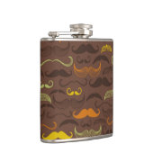 Mustache patroon, retro stijl 5 heupfles (Rechts)