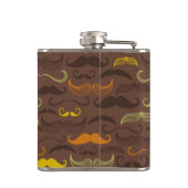 Mustache patroon, retro stijl 5 heupfles (Achterkant)