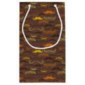 Mustache patroon, retro stijl 5 klein cadeauzakje (Achterkant)